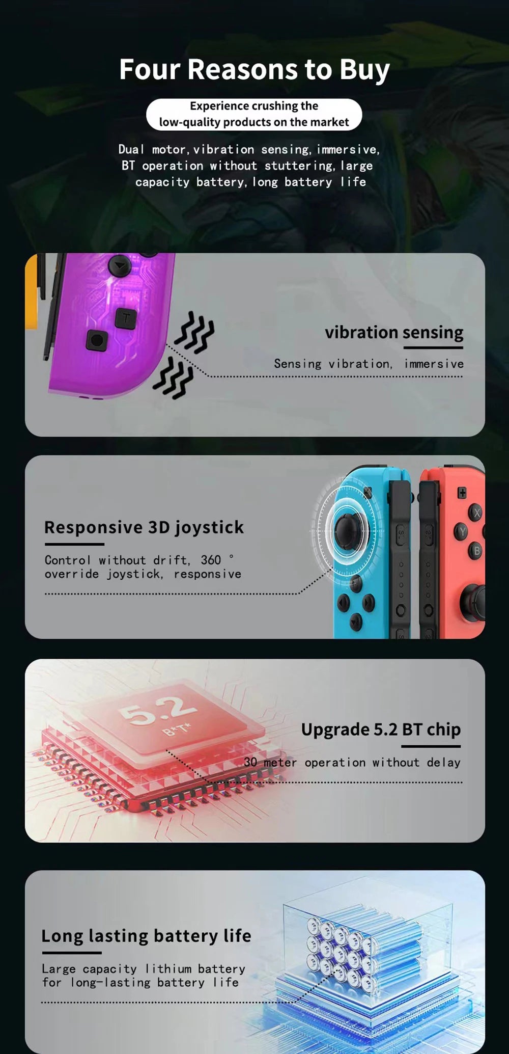 Joycons voor de Nintendo switch